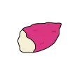 さつま芋の断面図のイラスト｜サムネイル