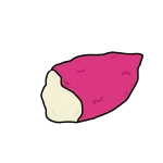 さつま芋の断面図のイラスト｜サムネイル