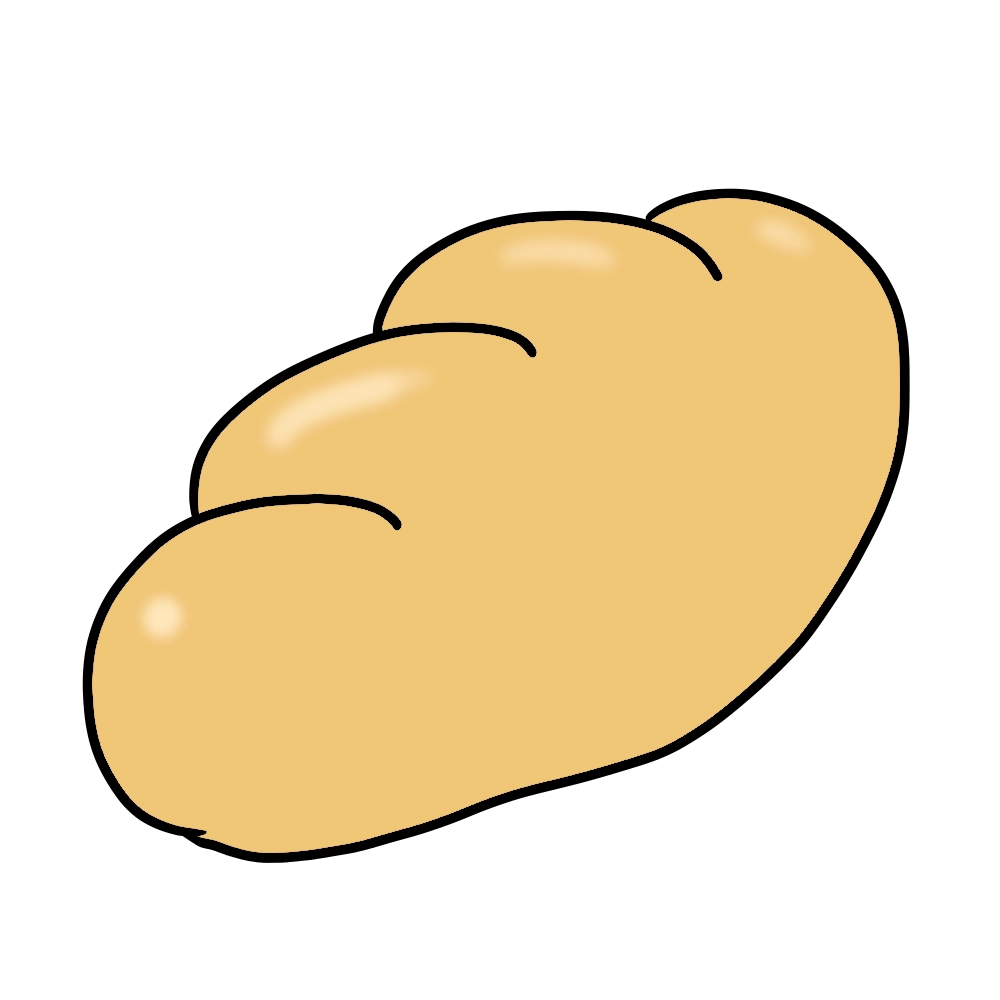 コッペパンのイラスト