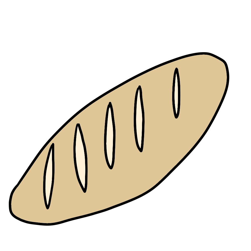 フランスパンのイラスト