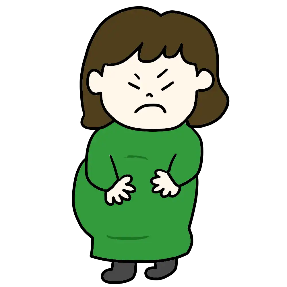 怒る妊婦のイラスト