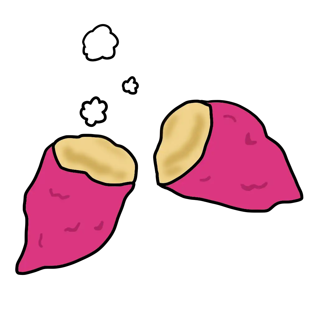 焼き芋のイラスト