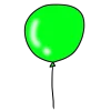 緑色の風船のイラスト｜サムネイル