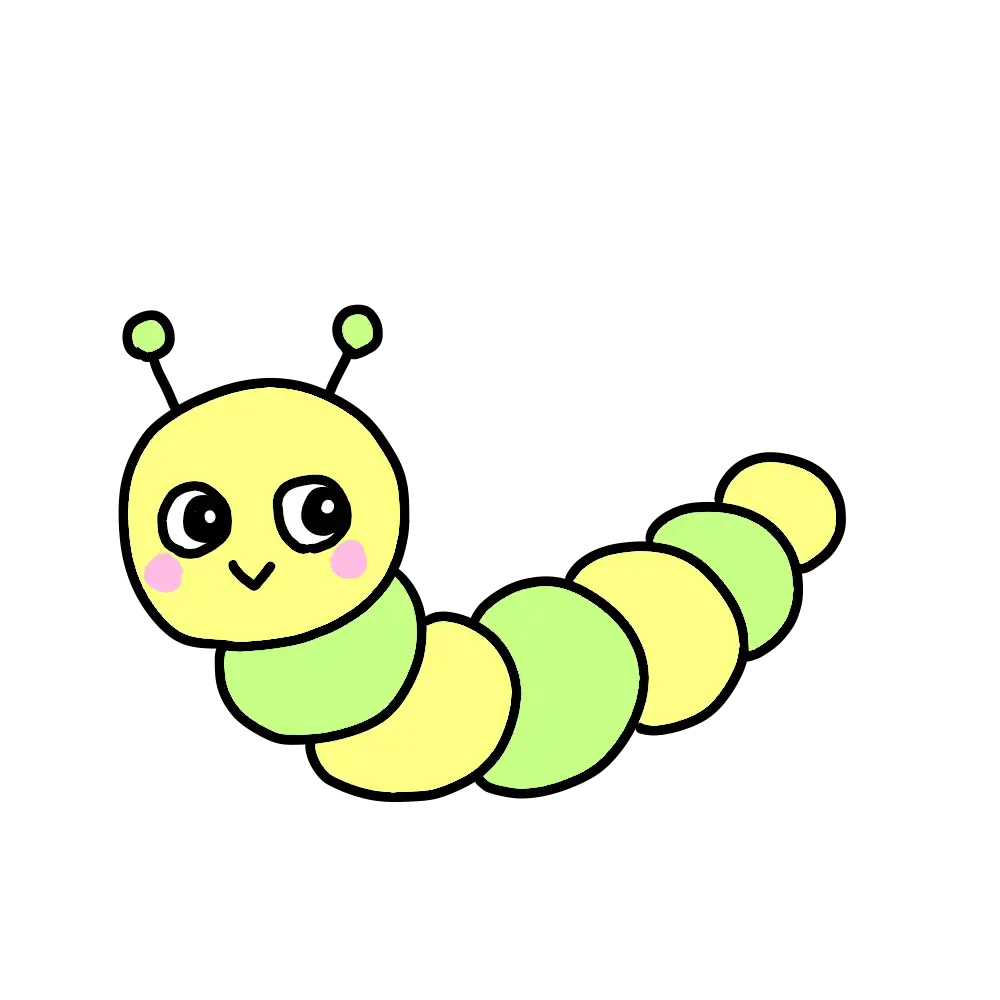 あおむしのイラスト