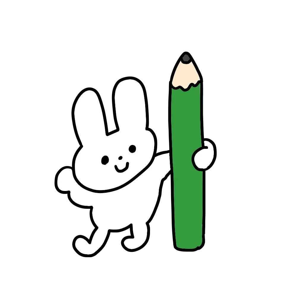 可愛い（かわいい）えんぴつのイラスト