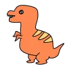 かわいい恐竜（ティラノサウルス）のイラスト｜サムネイル