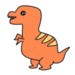 かわいい恐竜（ティラノサウルス）のイラスト｜サムネイル