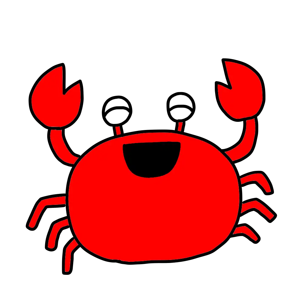 かわいい蟹のイラスト