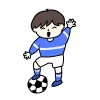 可愛いサッカーボールのイラスト（男の子）｜サムネイル