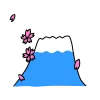 富士山のイラスト（春）｜サムネイル｜サムネイル