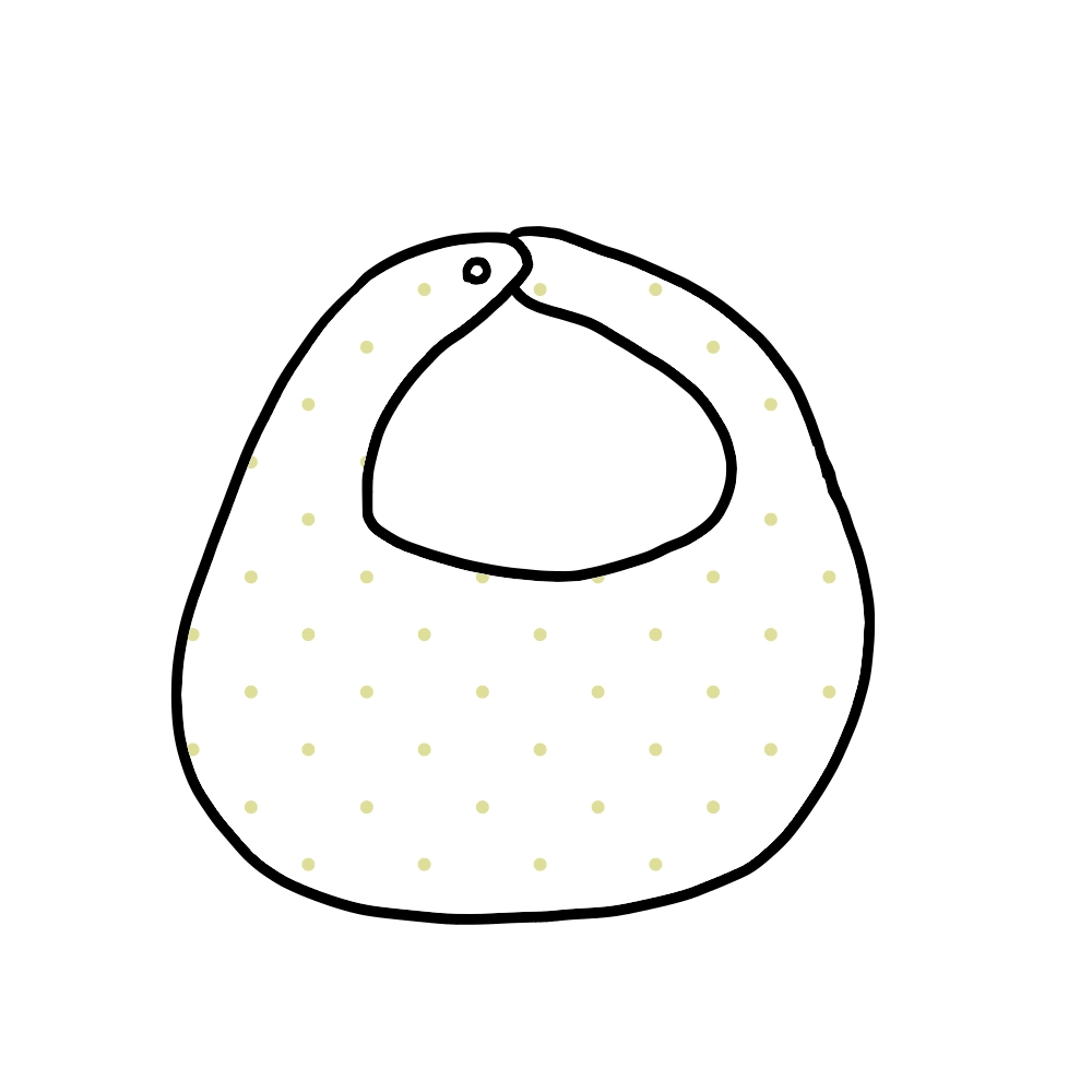 ビブ（黄色）のイラスト