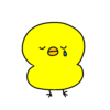 ひよこ（しくしく）のイラスト