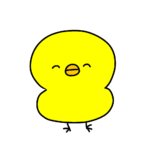 ひよこ（にこにこ）のイラスト