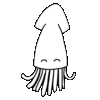 イカ（にこにこ）のイラスト