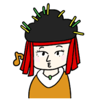 卑弥呼の簡単なイラスト（口笛）