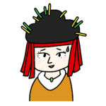 卑弥呼の簡単なイラスト（困る｜2）
