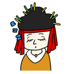 卑弥呼の簡単なイラスト（寝てる）
